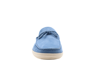 Tods Pebbled Leather Laccetto Driving Loafers Light Marlin Blue