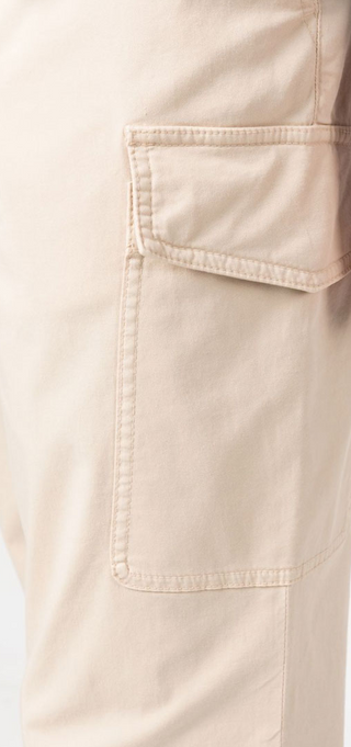 Brunello Cucinelli Cotton Blend Cargo Trousers with Side Pockets Dark Beige