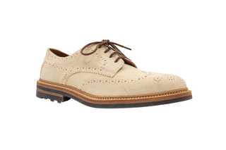 Brunello Cucinelli Stingray-Effect Leather Wingtip Brogue Shoes