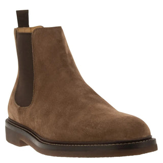 Brunello Cucinelli Suede Chelsea Boots Chestnut