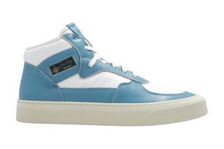 Rhude Rhude Two-Tone Leather High-Top Sneakers with Contrast Sole