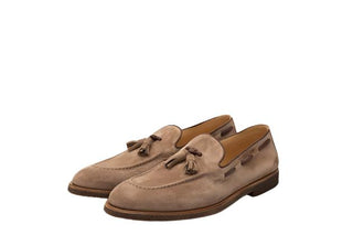 Brunello Cucinelli Suede Tassel Loafers Brown