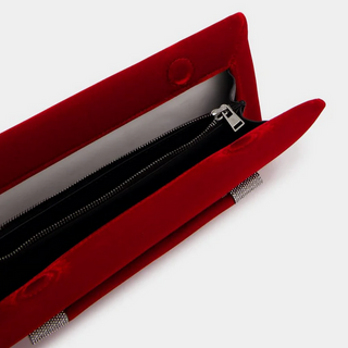 Tom Ford Velvet Clutch with Crystal-Embellished Strap