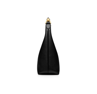 Tom Ford Grained Leather Gold-Tone Top Handle Hobo Bag