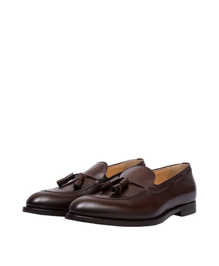 Brunello Cucinelli Brown leather loafers with tassels