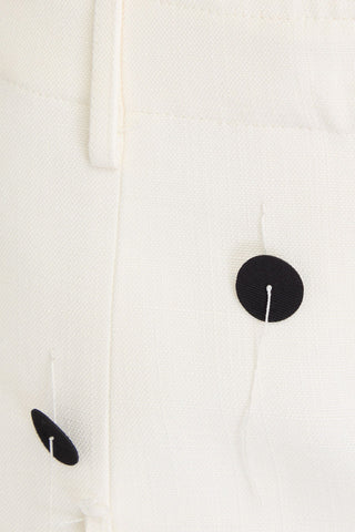JACQUEMUS CRIOLLO BROD POLKA-DOT CANVAS WIDE-LEG PANTS - Size 34