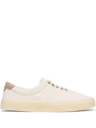 Brunello Cucinelli Ribbed Canvas Low-Top Sneakers with Gum Sole