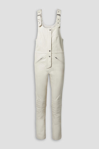 ISABEL MARANT APOLINA LEATHER JUMPSUIT - Size 40