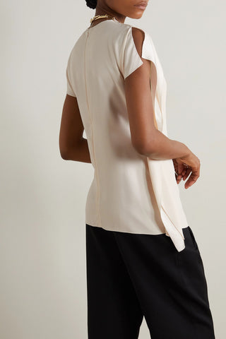 TOTEME DRAPED CREPE TOP - Size 32