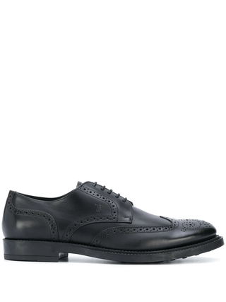Tods Leather Wingtip Brogue Derby Shoes