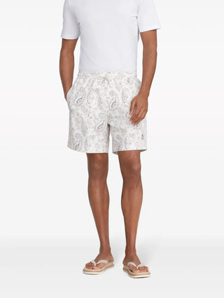 Brunello Cucinelli Paisley Print Drawstring Swim Shorts
