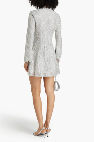 SIMKHAI JOY EMBROIDERED TULLE MINI DRESS - Size 12