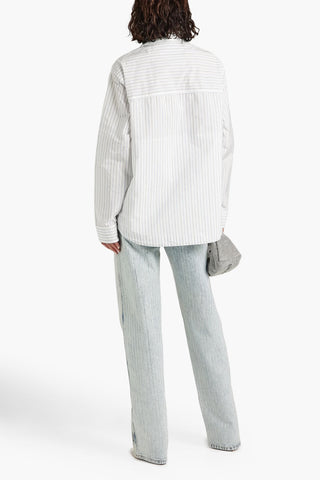 ALEXANDER WANG STRIPED POPLIN SHIRT - Size S