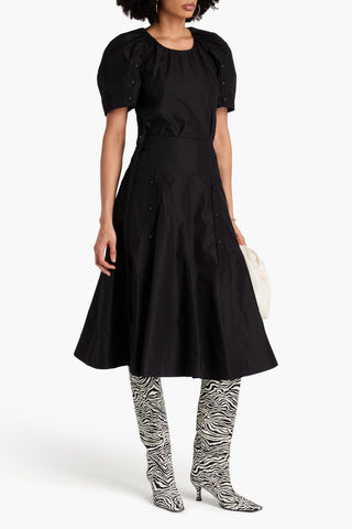 3.1 PHILLIP LIM BLOOM RUCHED COTTON-BLEND POPLIN TOP - Size 0