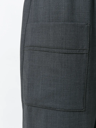 Brunello Cucinelli Gabardine Tailored Trousers with Beaded Stitching