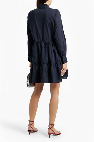 VERONICA BEARD JEMILA TIERED COTTON MINI SHIRT DRESS - Size XL