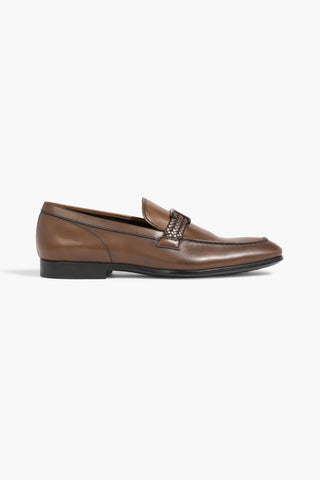 TOD'S T TIMELESS LEATHER LOAFERS - Size 8.5