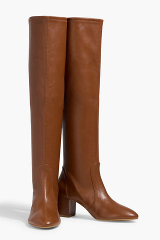 STUART WEITZMAN YULIANA SLOUCH 60 LEATHER KNEE BOOTS - Size 9
