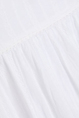 MELISSA ODABASH CAMILLA EMBROIDERED COTTON-MOUSSELINE MINI DRESS - Size M