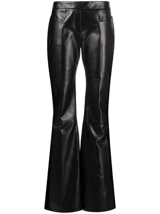 Tom Ford Leather High-Waist Flared Trousers