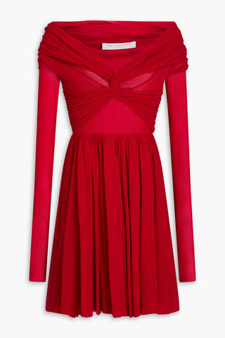 PHILOSOPHY DI LORENZO SERAFINI TWISTED CUTOUT TULLE MINI DRESS - Size 42