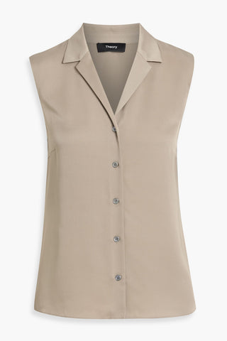 THEORY SILK CREPE DE CHINE SHIRT - Size XL