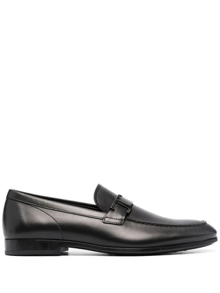 Tods Smooth Leather Metal Buckle Loafers