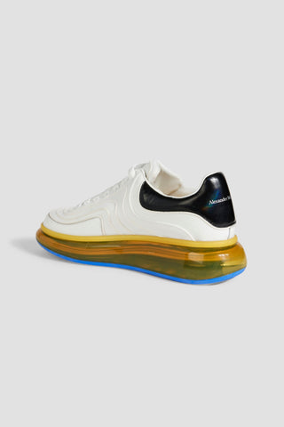 MCQUEEN WAVE STRETCH-KNIT AND LEATHER SNEAKERS - Size 42