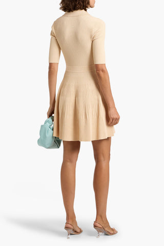 SIMKHAI PATRICIA RIBBED-KNIT MINI DRESS - Size S