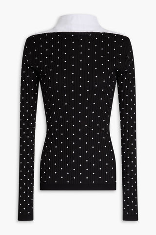 MARNI RIBBED INTARSIA COTTON TURTLENECK SWEATER - Size 40