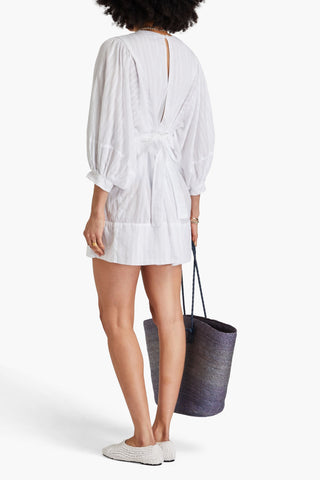 MELISSA ODABASH CAMILLA EMBROIDERED COTTON-MOUSSELINE MINI DRESS - Size M