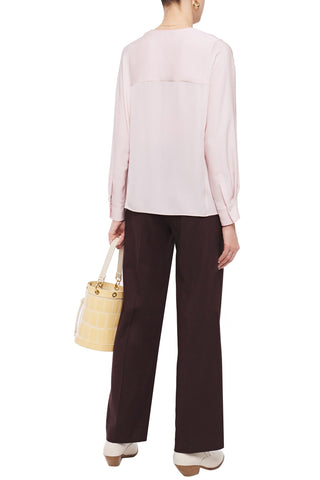VINCE SILK CREPE DE CHINE BLOUSE - Size M