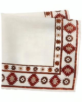 Brunello Cucinelli Silk Blend Geometric Print Pocket Square