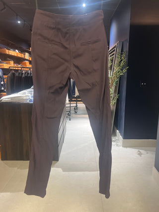 Tom Ford Technical Fabric Tapered-Leg Trousers with Zippered Cuffs Bordeaux