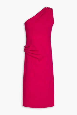 HERVÉ LÉGER ONE-SHOULDER STRETCH-KNIT DRESS - Size XS