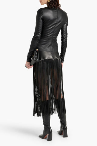 VALENTINO GARAVANI LEATHER TOP - Size 46