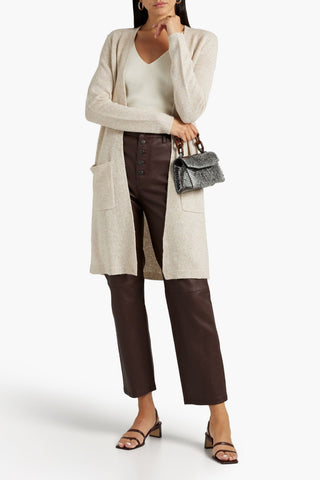 THEORY LINEN AND CASHMERE-BLEND CARDIGAN - Size XS