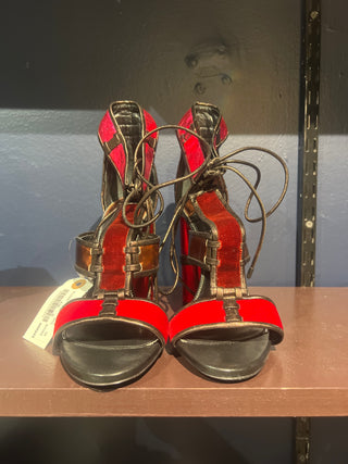 Tom Ford Suede Lace-Up High-Heel Sandals