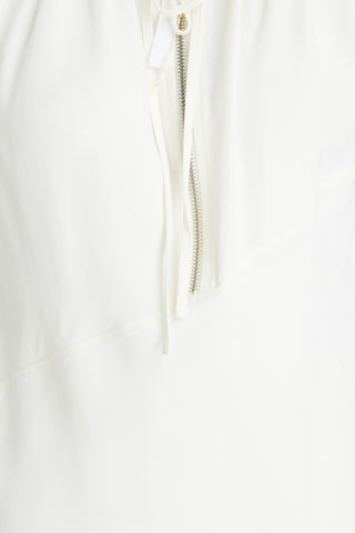 HELMUT LANG GATHERED TWILL TOP - Size XXS