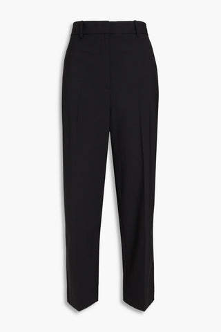 THEORY CROPPED WOOL-BLEND STRAIGHT-LEG PANTS - Size 8