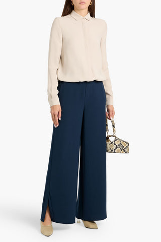 THEORY CREPE WIDE-LEG PANTS - Size S