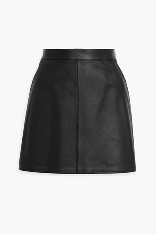 THEORY LEATHER MINI SKIRT - Size 8