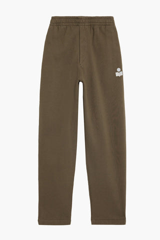 ISABEL MARANT LOGO-PRINT COTTON-FLEECE SWEATPANTS - Size XL