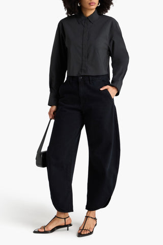 SIMKHAI RENATA COTTON-BLEND POPLIN SHIRT - Size M