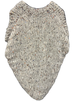 Brunello Cucinelli Sequin-Embellished Melange Knit V-Neck Vest