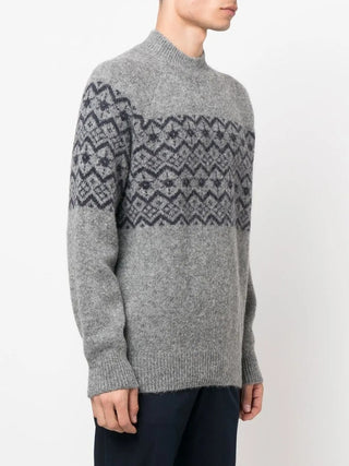 Brunello Cucinelli Jacquard Wool Turtleneck Sweater