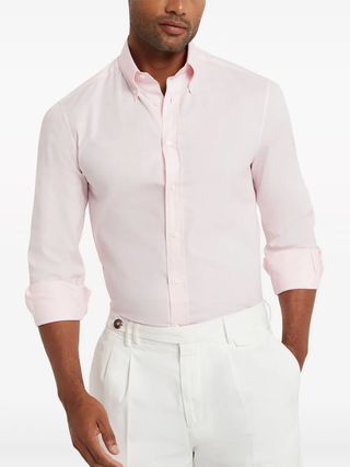 Brunello Cucinelli Cotton Button-Down Shirt Pale Pink
