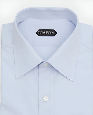 Tom Ford Cotton Point-Collar Dress Shirt in Light Blue