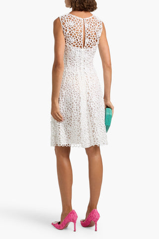 OSCAR DE LA RENTA GUIPURE LACE DRESS - Size 4