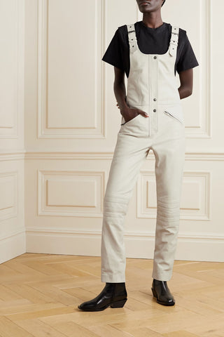 ISABEL MARANT APOLINA LEATHER JUMPSUIT - Size 40